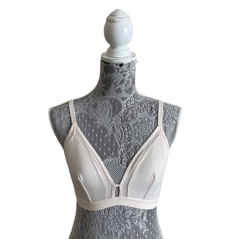 Lively Busty Mesh Trim Bralette Blush Size 1